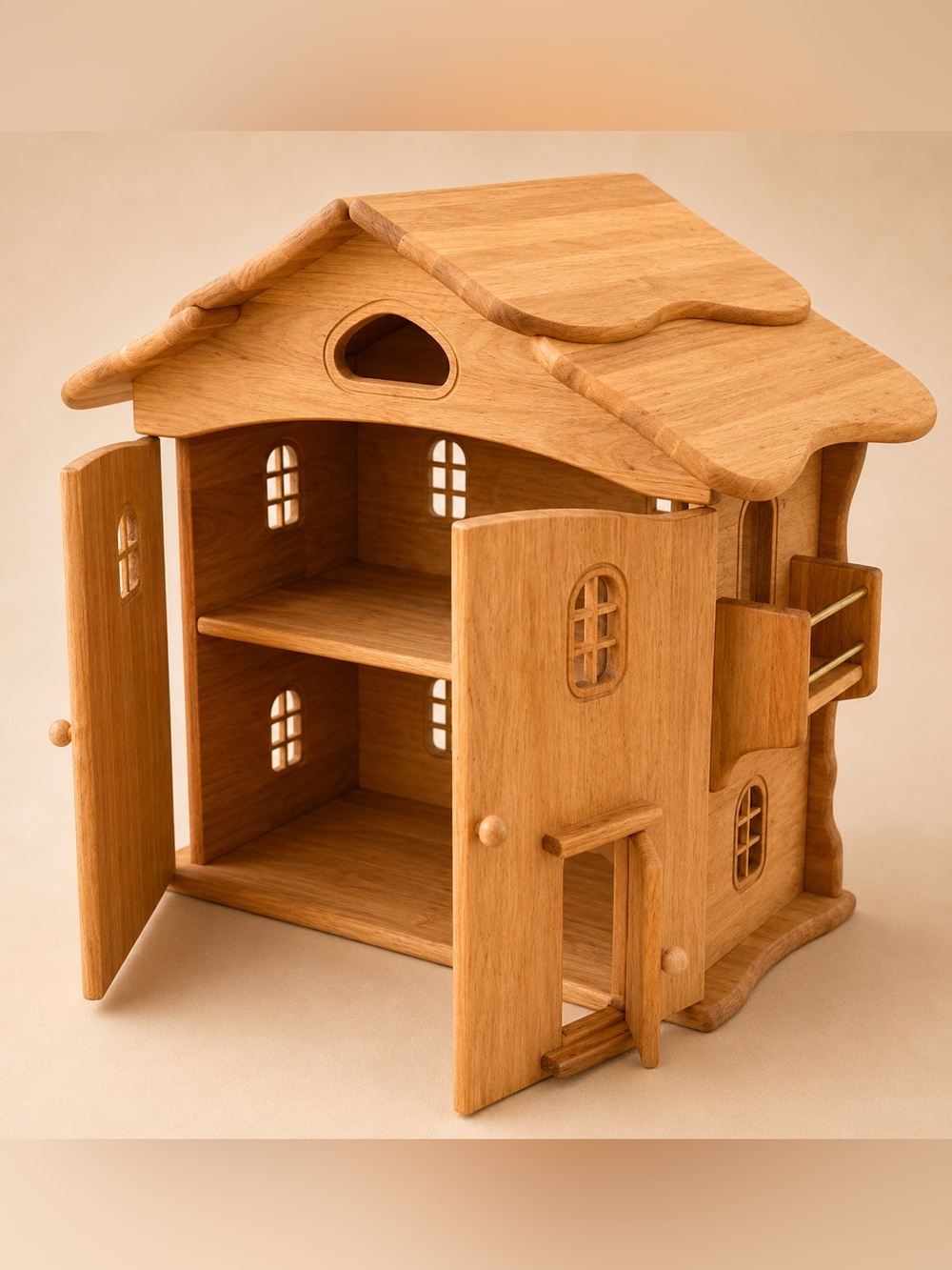 Drewart Dollhouse, Large Natural Roof and Doors - Picture 4 of 15